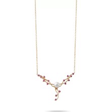 Ycl Jewellery Nergis Sarmaşık Altın Kolye - 14 Ayar