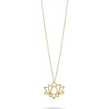 Ycl Jewellery Altın Lotus Çiçeği Kolye - 8 Ayar