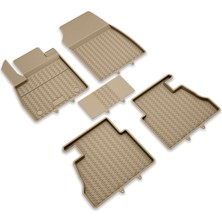 Image Ford Tourneo Courier Mpv (2023 ve Sonrası) 3D Havuzlu Kauçuk Oto Paspası Bej