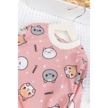 Fiğürlü %100 Pamuk Kız Erkek Bebek Çocuk Pijama Takımı