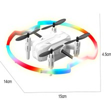 360° Halo Effect Akrobat Full LED Işıklı Drone 2.4ghz Uzaktan Kumanda Kamerasız