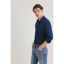 0211376-18790 Mavi Uzun Kol Gömlek