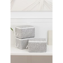 Rek Home 3'lü Yaprak Desenli Küçük Boy Baza Altı, Valiz Düzenleyici Hurç / 30X22X18