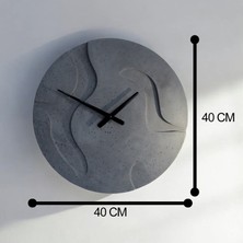 Ghogol Home Minimalist Beton Duvar Saati - 40  cm