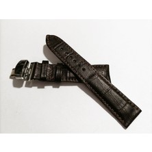Fado &hertür Saate &uygun  Kelebek  Toka  24 Mm  Koyu Kahve Kordon   (186 ) Gumuş Toka