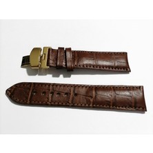 Fado &hertür Saate &uygun  Kelebek  Toka  24 Mm  Kahve Kordon   (193)  Altın  Toka