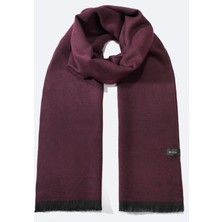 AVVA Erkek Bordo Viskon Karışımlı Püsküllü Şal B009401