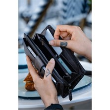 Telefon Bölmeli Tutamaçlı Deri Cüzdan 5469
