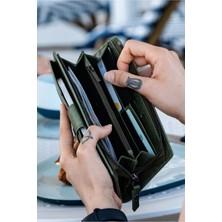 Telefon Bölmeli Tutamaçlı Deri Cüzdan 5469