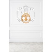 Art&Gift Evo Otantik Beyaz Metal Avize Hol Giriş Sarkıt