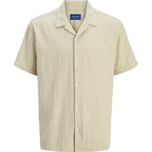 Jack&jones Easter Patras Resort Erkek Bej Klasik Yaka Gömlek