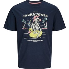 Jack&jones Lijah Crew Neck Erkek Lacivert Yuvarlak Yaka Tişört