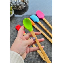 Şirin Eşyalarım Bella 5 Li Mini Bambu Spatula Seti / Renkli