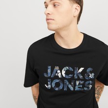 Jack & Jones  Bryan Corp Logo O Neck Erkek Siyah Yuvarlak Yaka Tişört