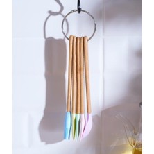 Şirin Eşyalarım Candy 5 Li Mini Bambu Spatula Seti / Renkli