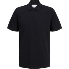 Jack & Jones Jack&jones Benja Erkek Siyah Kapüşonlu Polo Tişört