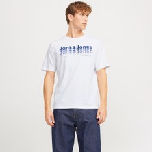 Jack & Jones  Tex Crew Neck Erkek Beyaz Klasik Yaka Tişört