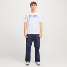 Jack & Jones  Tex Crew Neck Erkek Beyaz Klasik Yaka Tişört