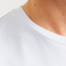 Jack & Jones  Tex Crew Neck Erkek Beyaz Klasik Yaka Tişört