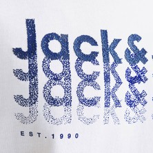 Jack & Jones  Tex Crew Neck Erkek Beyaz Klasik Yaka Tişört