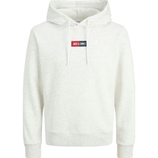 Jack & Jones JJPAN SWEAT HOOD Beyaz Erkek Sweatshirt