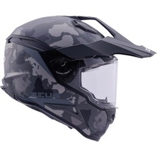 Zeus ZS-913 Bf6 Matt Black Grey Black Silver Kapalı Kask