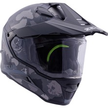 Zeus ZS-913 Bf6 Matt Black Grey Black Silver Kapalı Kask