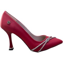 Orijinal Pierre Cardin 54037 Stiletto Abiye Saten Bayan Ayakkabı