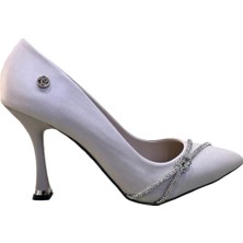 Orijinal Pierre Cardin 54037 Stiletto Abiye Saten Bayan Ayakkabı