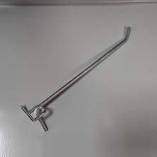 Delikli Perde Fon Kancası Pano Kancası Askı Kancası 25 x 4 cm Gümüş 100 Adet