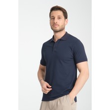 Frappoli Tokyo Erkek Açık Mavi  Pamuk Çekmeyen Slim Fit Dar Kesim Kıvrılmaz Polo Yaka Tişört