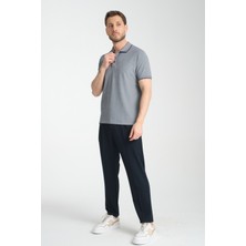 Frappoli Tokyo Erkek Açık Mavi  Pamuk Çekmeyen Slim Fit Dar Kesim Kıvrılmaz Polo Yaka Tişört