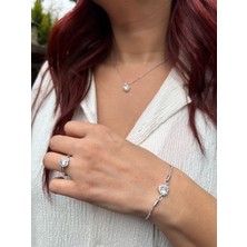 Love Glow Kalp Kolye Yüzük Bileklik Set – Sevgililer Günü Özel