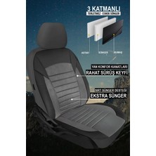 Volkswagen Golf  Uyumlu Mocha Serisi 5 Koltuk Tam Set Oto Koltuk Kılıfı Füme