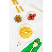Depa Akrilik Beyaz 2 Li Süzgeç Seti ( Makarna & Pirinç Süzgeci )