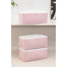 Rek Home 3'lü Home Sweet Home Baza Altı Kazak Pike Battaniye Giysi Kıyafet Hurcu / 52 x 28 x 21