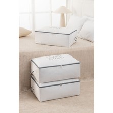 Rek Home 3 Adet Baskılı Büyük Boy Baza Altı Yastık Yorgan Kazak Hurcu 62 x 46 x 22