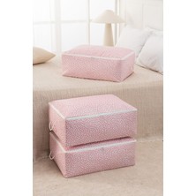 Rek Home 3 Adet Yaprak Desenli Büyük Boy Baza Altı Yastık Yorgan Kazak Hurcu 62 x 46 x 22