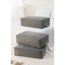 Rek Home 3 Adet Baskılı Mega Boy Baza Altı Yastık Yorgan Kazak Hurcu 74 x 46 x 22