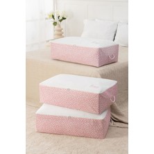 Rek Home 3 Adet Home Sweet Home Baskılı Mega Boy Baza Altı Yastık Yorgan Kazak Hurcu 74 x 46 x 22
