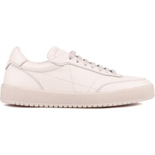 Shoetyle - Bej Hakiki Deri Bağcıklı Erkek Sneaker 666-0328