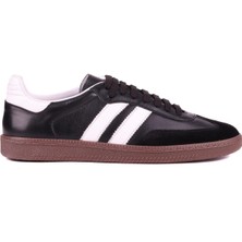 Shoetyle - Siyah Hakiki Deri Bağcıklı Erkek Sneaker 666-1077