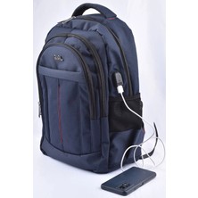 Dada Dada-01 USB Aparatlı Ortopedik Kısa Seyahat Amaçlı Çok Gözlü 15,6'' Notebook ve Tablet Sırt Çantası