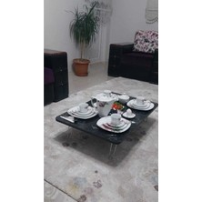 Dzgn Home Ahşap Dikdörtgen Yer Sofrası-Hamur Açma Masası