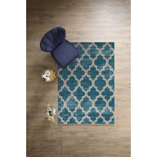 Napoli Home Dijital Baskılı Sade Kupa Desenli Yıkanabilir Kaymaz Yolluk Mutfak Salon Halısı, Sade-53-Mavi,