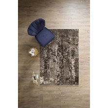 Napoli Home Dijital Baskılı Sade Geçişli Model Yıkanabilir Kaymaz Yolluk Mutfak Salon Halısı, Sade-74-Kahve,