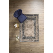 Napoli Home Dijital Baskılı Sade Çerçeveli Desen Yıkanabilir Kaymaz Yolluk Mutfak Salon Halısı, Sade-62-Bej,