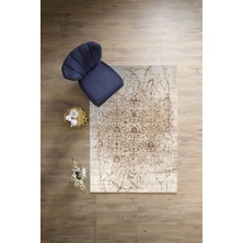 Napoli Home Dijital Baskılı Sade Akrilik Desen Yıkanabilir Kaymaz Yolluk Mutfak Salon Halısı, Sade-59-Bej,