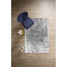 Napoli Home Dijital Baskılı Sade Akrilik Desen Yıkanabilir Kaymaz Yolluk Mutfak Salon Halısı, Sade-59-Gri,
