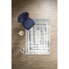 Napoli Home Dijital Baskılı Sade Çizgi Motifli Yıkanabilir Kaymaz Yolluk Mutfak Salon Halısı, Sade-84-Gri,